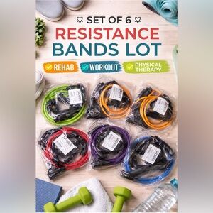 Resistance Bands Set of 6 Power Systems Versa Tube Rehab Workout PT Gym